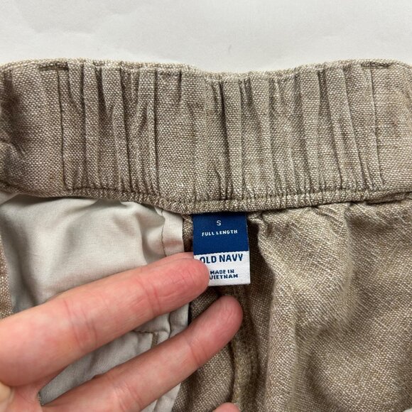 Old Navy Sliced Bread Linen Blend High Rise Wide Leg Trouser S - Picture 4 of 7